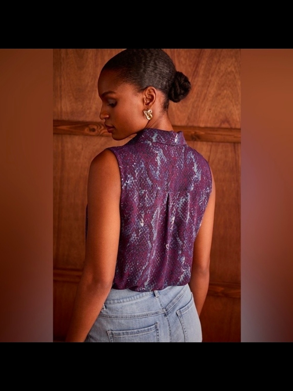 Cabi Paige Python Top - Picture 5 of 6